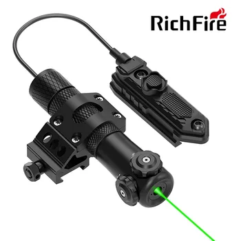 Richfire Baterka Zelený Laser Sight Tool-free Úprava Zelená Bodka Puška Rozsahu s 20 mm Picatinny Mount a Tlakový Spínač
