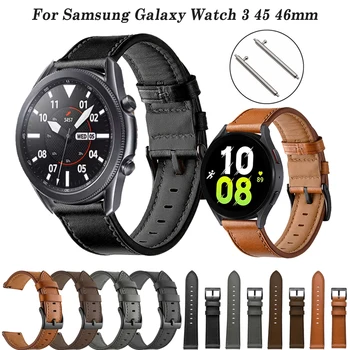 20/22 mm Kožený Remienok pre Samsung Galaxy Sledovať 4/5 Výstroj S3 Hranici Smartwatch Náramok Galaxy Watch4 46 mm 42mm Aktívne 2/3 Band