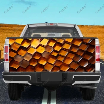Transparentné Honeycomb Truck zadných dverí Zábal Profesionálny Stupeň Univerzálne vhodné pre Plnú Veľkosť Vozíky Poveternostným vplyvom & Umývanie Auta Trezor