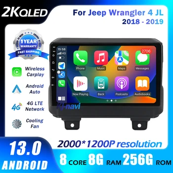 Android 13 Auto Radio Na Jeep Wrangler 4 JL 2018 - 2019 WIFI IPS Dotykový Displej 9