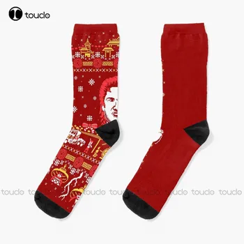 Russell Na Dovolenku Iii: Malé Číne Ponožky Biele Futbal Ponožky Mládež Vianoce, Nový Rok, Deň Vďakyvzdania Darček Vlastné