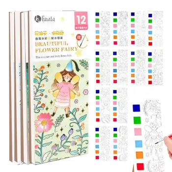 Farba Vody), Knihy, Farby Art Kit S Vodou Farby Laku Set A Maľovanie Knihy Pre Deti Akvarel Zábava A