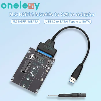 Onelesy M. 2 NGFF na SATA Adaptér rozhraním MSATA Na USB SATA 3.0 Externý Prevodník 2-v-1 mSATA m.2 NGFF na SATA USB Adaptér Stúpačky Karty