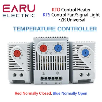 DIN lištu Kabinetu Regulátor Teploty Priemyselné Termostat KTO011 KTS011 0 až 60 Stupňov Celzia, Mechanické Thermoregulator