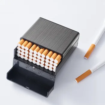 Drží 40pcs Cigariet Prípade Automatické Flip Cover Veľkú Kapacitu Anti Tlak, Fajčenie Box Prenosný Vreckový Úložný Box Mužov Darček
