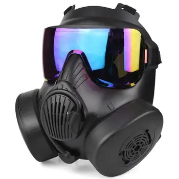 M50 Dvojitý ventilátor Plynová Maska, Lov CS Taktické Ochranné celotvárové Masky