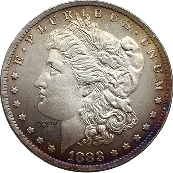NÁS 1883 S 1 Jeden Dolár Morgan Strieborné Pozlátené Amerike Kópiu Pamätné Mince Spojené Štáty Ww2 Slobody Moneda Zberateľské Mince