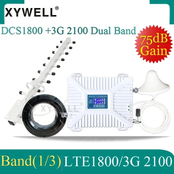 Nové!Dual-Band 1800 2100 mhz 3G, 4G Celulárnej zosilňovač DCS SIEŤACH LTE GSM Repeater 2G, 3G, 4G Mobilný Signál Booster 3G, 4G Yagi Anténa