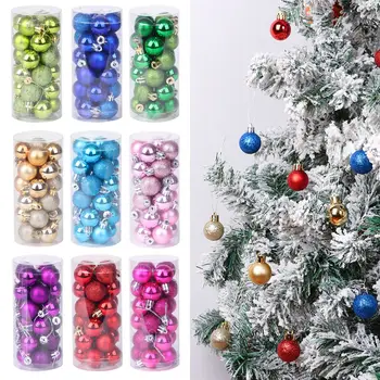 24pcs 3 cm Plastové Strana navrhne DIY Darčeky Remeslá Loptu Čačky Drop Prívesok Vianočný Strom Dekorácie Vianočné Závesné
