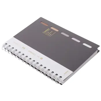 Čierna Špirála Notebook Pevná Väzba Špirála Široký Linajkované Notebook A5 5 Predmet Viazaný Vestník Kancelárske Potreby
