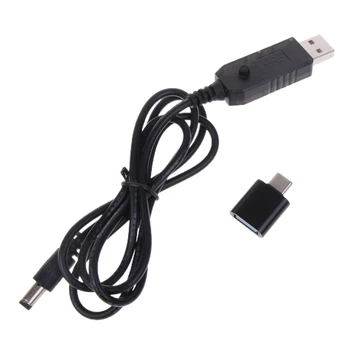 USB C PD Typ C QC3.0 USB, až 5-12V Krok, Napájací Kábel pre 5V-12V Wifi Routery LED Svetlo Kamery Ventilátor Hračka
