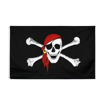Xiangying 90x150cm jolly roger lebky, kosti s red hat pirátske Vlajky