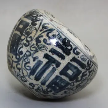 Antické zbierky porcelánu remesiel ručne maľované modré a biele porcelánové štyri požehnanie, nekryté jar jar skladovanie