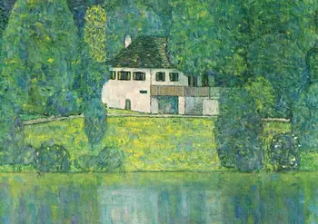Gustav Klimt - Litzlberg na Jazere Attersee Tlač Umelecké Plátno Plagát Na Obývacia Izba Dekor Domov Stenu Obrázok
