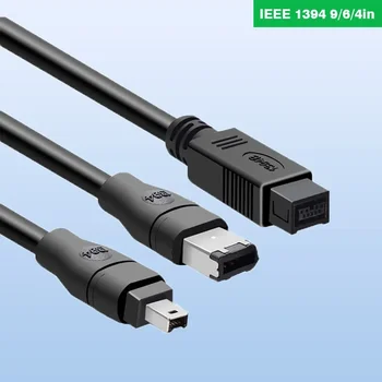 IEEE1394A Dátový Kábel 4Pin/6Pin/9Pin Nadobudnutie Karty Priemyselné Kamery DV Spojenie Line IEEE 1394 FireWire Kábel 1,8 m 3 m 5 m