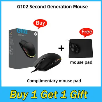 G102 Druhej Generácie Wired Mouse E-Športové Hry Podnikania Office RGB Svetelný Myši Vhodné Pre Notebook Periférnych zariadení