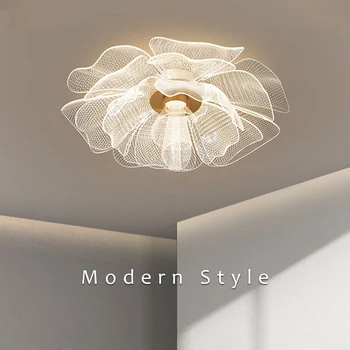 Moderný Luxusný Štýl LED Stropný Luster Pre Obývacej Izby, Spálne, Jedáleň, Kúpeľňa Lampa Zlatá Kvetina Dizajn Stropné svietidlo