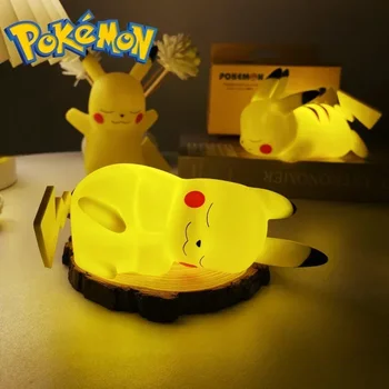Pokémon Pikachu Led Nočné Svetlo Lampy Komiksu, Anime Mäkké Osvetlenie Spálne, Nočné Lampy, Domáce Dekorácie Deti Hračky Vianočný Darček