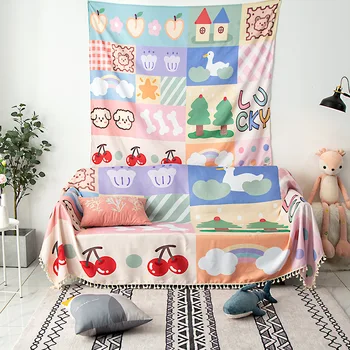 Cartoon kawaii deka obývacia izba moderné dekorácie roztomilý gauč uterák dieťa Anime deka na postele, gauč kryt vankúš posteľ šíriť