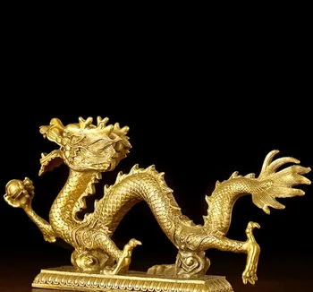 Meď Socha Veľké medené dragon domov darček meď antik Han dragon dekorácie