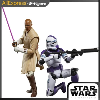 Hasbro Star Wars Black Series Mace Windu & Clone Trooper Zberateľskú 6-Palcový Akcie Obrázok