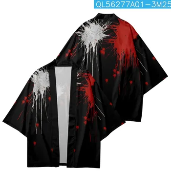 Japonské Tradičné Úniku Atrament Tlačené Kimono Cardigan Haori 2023 Harajuku Ženy, Mužov, Cosplay, Blúzky, Yukata Samuraj Oblečenie