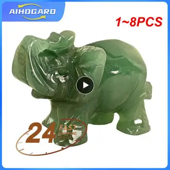1~8PCS Zelený Slon Ozdoby 4.1*2*2.9 cm Šťastie Ako Remesiel Dekorácie Feng Shui Sochy, Dekorácie, Domáce Dekorácie Remeslá