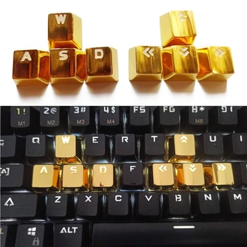 8PCS WASD Mechanické Klávesnice Keycaps Odolné Zliatiny Zinku Keycap Set Professional Dropship