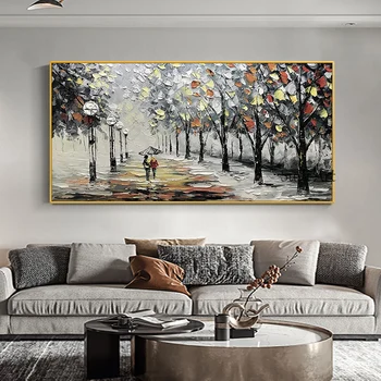 Ručne Maľované olejomaľba Na Plátne Moderné Veľké veľkosti Abstraktné Umenie Domova Zavesiť Obraz Krajiny Decoracion Salon Casa