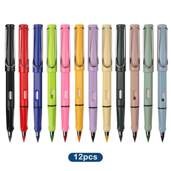 12PCS Farebné Večný Ceruzka Vymeniteľné Nibs Umenie, Náčrt, Maľovanie Neobmedzený Písať Pero Magic Vymazateľné Náplne Školské potreby