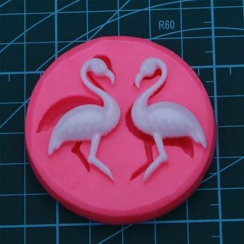 Flamingo Silikónové formy na tortu zdobenie nástroje čokoláda Živice Formy Fondant Cukru Plavidlá Formy DIY Tortu F1421