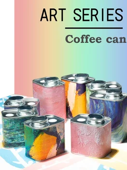 Kávové Zrná Zapečatené Plechovky olejomaľba Vietor Plech Krabice pre potravinársky Skladovanie Čerstvého-vedenie Dýchanie Plechovky Kávy Camping Nástroje