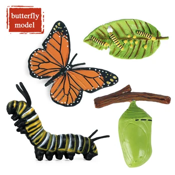 Oenux Nový Roztomilý Zvieratá Cyklu Rastu Simulácia Hmyzu Motýľ Figúrky Model Akčné Figúrky Baby Vzdelávanie Deti Hračka
