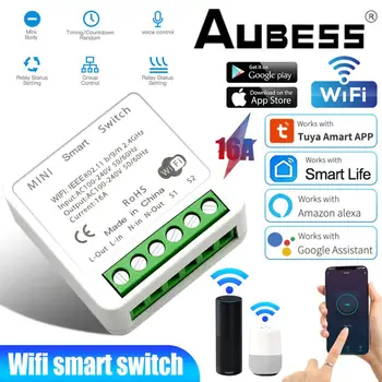 16A MINI Wifi Smart Switch Supporte 2-pásmový ovládanie Časovač Bezdrôtové Spínače Smart Domácej Automatizácie práce s Tuya Alexa Domovská stránka Google