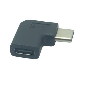 Čierna Pravý Uhol 90 Stupňov, USB 3.1 Typ C Samec Samica USB-C Converter Adaptér pre Chytrý Telefón Samsung S9 S8 Poznámka 9