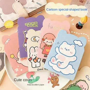 10pcs/pack Denník Kawaii Notebook, Prenosné Notebooky Medveď Ucho Cartoon NoteBook Cartoon Malé Mini poznámkový blok Deti
