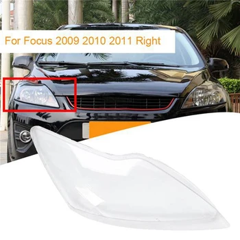 Pre Ford Focus 2009-2011 Predné Pravé Predné Svetlomety Kryt Plášťa Transparentné Tienidlo Objektívu