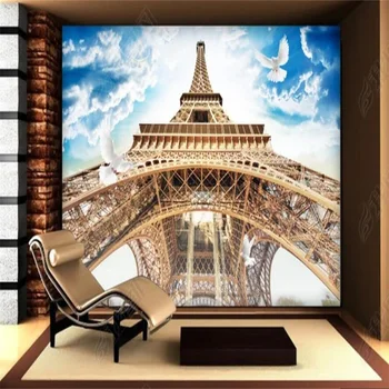 Vlastné Tapetu Francúzsko, Paríž, Eiffelova Veža nástenná maľba 3D Photo Stenu Papier Domova Samolepiace Kontakt Papier Abstraktných Tém