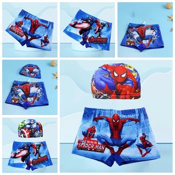 Baby Boy Plavky, Nohavice Spp Deti Plavky, Letné Šortky Cartoon Spiderman Avengers Kapitán Amerika Deti Plávanie batožinového priestoru 3-10 TON