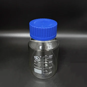 SHUNIU Činidla fľaše, Modrá skrutku krytu GLS 80mm, Borosilikátového skla, 500 ml-30000mL, Promócie Vzorky Ampulky Plastové Veko