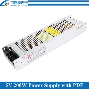 S PFC A CE Certifikát 100~240VAC Vstup, 5V 40A 200W /5V 60A 300W Výstup LED Displej Napájanie