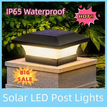 Solárne LED Post Svetlá Solárny Plot, Brána Street Light IP65 Vodeodolný Námestie Stĺpec Lampy, Záhradné Dekorácie Stigma Lampa