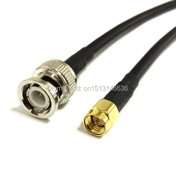 Nový Modem Koaxiálny Kábel SMA Samec Konektor Prepínač BNC Samec Konektor Konektor pre Kábel RG58 Pigtail 50 20