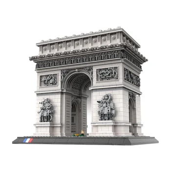 MOC Arc de Triomphe a champs v Paríži Európe Architektúra Stavebné Bloky Slávnych Pamiatok Arch DIY Model Tehly Zbierku Hračiek Darček