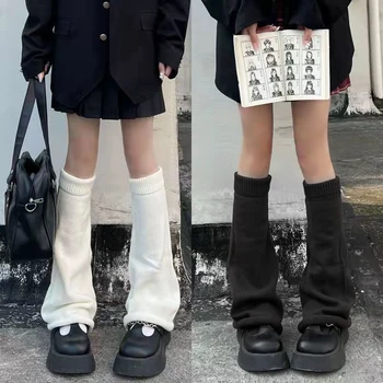 1 Pár Japonský Štýl Jednotné Leg Warmers Lolita Dievčenské Dlhé Ponožky Dievčatá Vlna Loptu Pletené Hromadiť Ponožky Nohy Otepľovanie Kryt