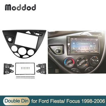 Dvojité 2 Din Rádio Fascias pre Ford Fiesta 1995-2001 Focus MK1 Refitting Dash Súpravy Stereo Panel Tvár DVD Rám Ľavej Strane Disku