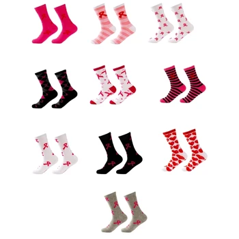 Ružová Stuha Rakoviny Prsníka Povedomia Členkové Ponožky pre Ženy Ružová Stuha Ponožky Bavlna Bootie Ponožky Teľa Ponožky