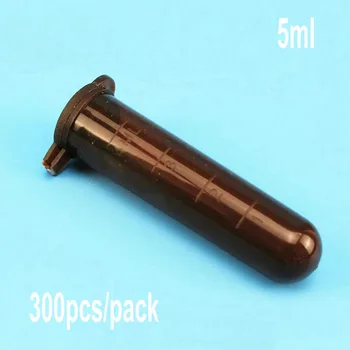300pcs/pack 5ml plastové hnedé lucifugal odstredivky trubice Micro Laboratórny Test, Hadice Ampulka lab nádobu s spp
