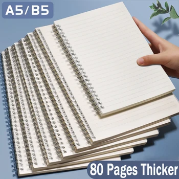 Cievka Notebook A5/B5 Mriežky Prázdny Riadok Dot Loose-Leaf Cievka notebook Line Notebook 80 Listov