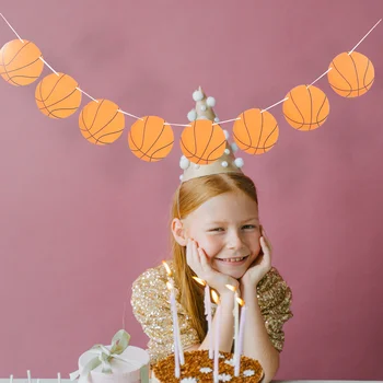 5 Ks Basketbal Papier Latte Narodeniny Dekorácia, Dekorácie, Party Prospech Darčeky Visí Ozdoby Dodávky Zábavnom